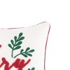 C&F Home 18" x 18" Very Merry Chain Stitch Christmas Holiday Throw Pillow - 3 of 4