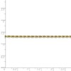 Black Bow Jewelry 2.25mm 10k Yellow Gold D/C Quadruple Rope Chain Anklet - 4 of 4