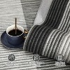 Machine Washable Runner Rug Modern Border Low Pile Non-Shedding Soft Gradient Faux Wool Print Entryway Bathroom - 4 of 4