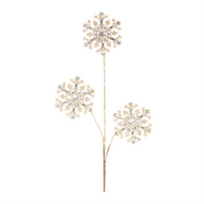 Jeweled Snowflake Spray (Set of 2)