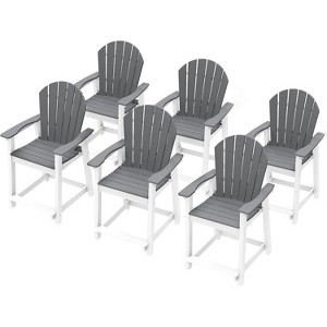 BI&SEA outdoor high Adirondack chair,terrace bar high back stool,400 pounds,widened armrests,garden all-weather outdoor balcony chair - 1 of 4
