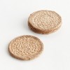 Plum & Post Jute Coasters, Set of 4 - Natural Taupe - Durable & Stylish - 4 of 4