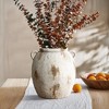 LuxenHome Mottled Brown and White Terracotta 11.8-Inch Tall Indoor and Outdoor Jug Vase with Handles - 3 of 4