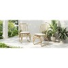 MAYEERTY Outdoor PE Wicker Dining Chairs with Washable Cushion Set of 2 Natural Rattan Patio Garden - 4 of 4