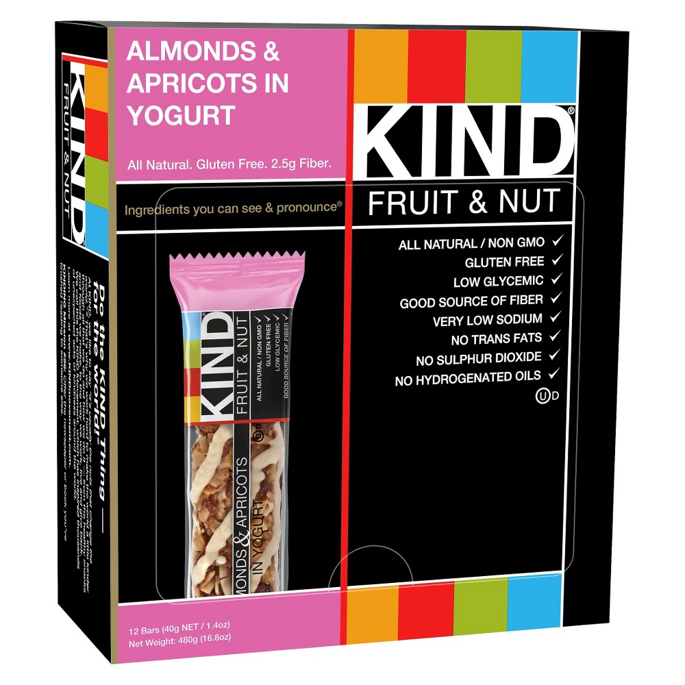 UPC 602652171239 product image for Kind Almonds & Apricot Yogurt Nutrition Bar - 12 Count | upcitemdb.com