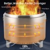 27" Smokeless Fire Pit - Portable Safe Burning Stainless Steel, Removable Stand & Ash Pan, Ideal for Bonfire, Outdoor Patio Camping, Picnic - 3 of 4