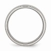 Black Bow Jewelry Titanium 8mm Brushed Domed Comfort Fit Band - 2 of 4