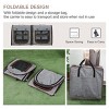 Yukimo 20"H Dual-Compartment Pet Carrier - Foldable Soft-Sided Travel Carrier with Divider, Soft Cushions & Storage Bag (Gray) - 4 of 4