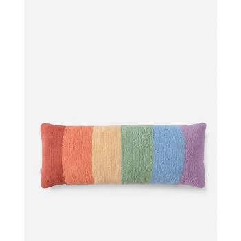 Sunday Citizen Rainbow Lumbar Pillow, Rainbow, Size:  36" x 14"
