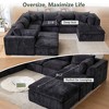 4-8 Seater Modular Cloud Sectional Sofa, U-Shape Chenille Couch, Deep Memory Foam Couch, No Assembly Required - 3 of 4