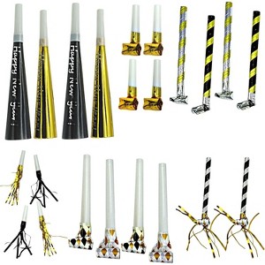 4E's Novelty 50-Pack NYE Noisemakers: Party Blowouts, Whistles, Perfect for New Year’s Eve 2025 Celebrations, Party Favors, and Festive Decorations - 1 of 4