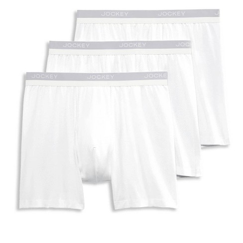 Jockey Men's Ultimate Breathe 6.5 Boxer Brief - 3 Pack Xl White : Target