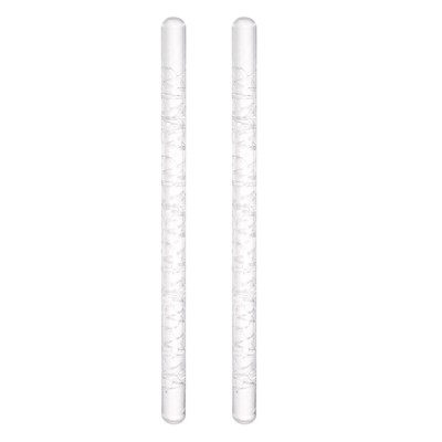 Unique Bargains Acrylic Embossed Non-Stick Round Head Baking Rolling Pins 2 Pcs