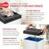 Hailo Big-Box Swing Trash Bin, 9.2 Gallon, Non Slip Base, Self Closing Swing Lid, Space-Saving for Bathroom, Garage or Kitchen, White with Black Lid - 3 of 4