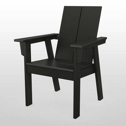 Moore Polywood Outdoor Patio Dining Chair Arm Chair Black