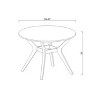 42" Emmond Mid-Century Modern Round Dining Table Natural/White - Threshold™ - image 4 of 4