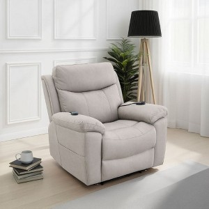 Royal Hampton Power Motion Lift and Recliner Chair with Heated Massage, Gray - 1 of 4