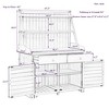 PAGED 65" Garden Potting Bench Table, Rustic Fir Wood Outdoor Potting Bench with 3-Tier Shelves & Magnetic Cabinet, Garden Potting Table - 4 of 4