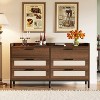 Hommoo 55 Inches Long 6 Drawer Double Dresser Brown - 3 of 4