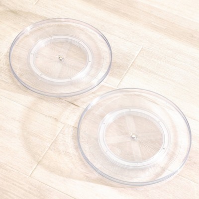 iDESIGN Kitchen Organizer Pantry: Clear Plastic Storage for Kitchen Cabinet, 2-Piece Set, Spot Clean, 14.45" x 14.45" - Thumbnail 5