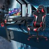 Costway Z-Shaped Racing Style Desk &  Massage Gaming Chair Set for Home Office - 2 of 4