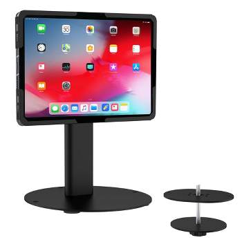 Mount-It! Universal Tablet Stand with Tilt, Anti-Theft Retail iPad POS Kiosk Stand, Fits Tablets from 9.7" to 13" Screen Size, 90 Rotation, Black
