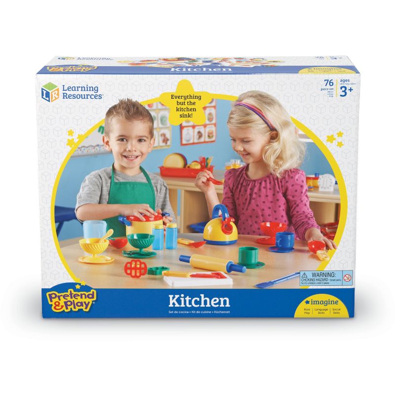 Learning Resources Pretend and Play Kitchen Set - 73 pieces,  Ages 3+ Toddler Toys, 1 of 7