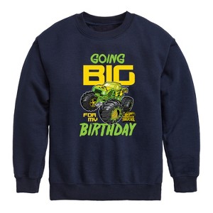 Boys' - Hot Wheels - Going Big For My Birthday Graphic Long Sleeve Fleece Sweatshirt - 1 of 4