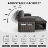 TiramisuBest Convertible Corduroy Sleeper Sofa Bed, 63" Pull Out Loveseat, 3 in 1 Sofa Couch with Adjustable Backrest, USB Ports,Dark Grey - 4 of 4