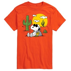 Men's - Peanuts - Snoopy and Woodstock in Desert Short Sleeve Graphic T-Shirt - 1 of 4