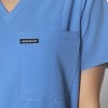 Members Only Palermo V-Neck Scrub Top for Women With Zipper Pocket - 3 of 4
