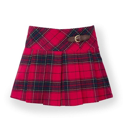 Hope & Henry Girls' Pleated Skirt with Buckle Detail, Toddler