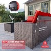 ALAULM 12PCS Outdoor Patio Furniture Set PE Wicker Rattan Sectional Sofa - 3 of 4