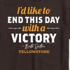 Men's - Yellowstone - I'd Like To End This Day With A Victory Short Sleeve Graphic T-Shirt - 2 of 4