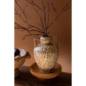 Rustic Decorative Ceramic Urn 10" Tall by Kalalou - 1 of 4