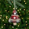 Northlight 4" Plaid Christmas Tree Shaped Plush Ornament - 2 of 3