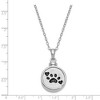 Black Bow Jewelry Sterling Silver & Enameled Paw Print Ash Holder Necklace, 18 Inch - 2 of 4