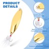 Unique Bargains Treble Hooks Metal Spinner Fishing Lures for Freshwater Saltwater Salmon 10 Pcs - 3 of 4