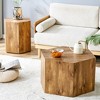 NicBex Modern Hexagonal Coffee Table Set of 2 with Wood Frame for Living Room and Office - 4 of 4