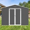GDFStudio Blume 6x8 Apex Roof Metal Storage Shed with Hinged Door and Punched Vents - 2 of 4