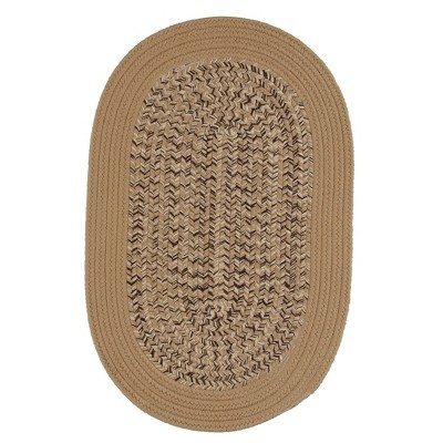 Colonial Mills Puritan Braided Rug, Beige 4x6, Oval Shape