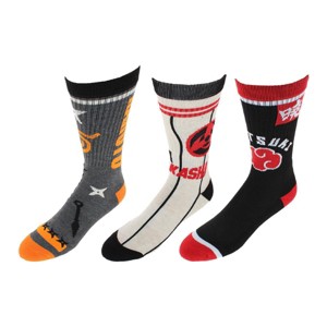 BioWorld Men's Naruto 3 Pack Novelty Crew Socks - 1 of 4