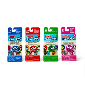 Melissa & Doug Sticker WOW! Mini Activity Pad and Refill Stickers - 4pk 200 Stickers Each (800 Total) for Any Sticker Stamper - 1 of 4