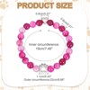 Unique Bargains White Stone Bead Heart Paw Print Dog Mom Memorial Bracelet 1 Pc - 2 of 4