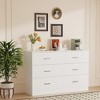 SUGIFT 6 Drawer Dresser, Modern Wood Chest of Drawers with Metal Handles for Bedroom Living Room Hallway Entryway, White - 2 of 4