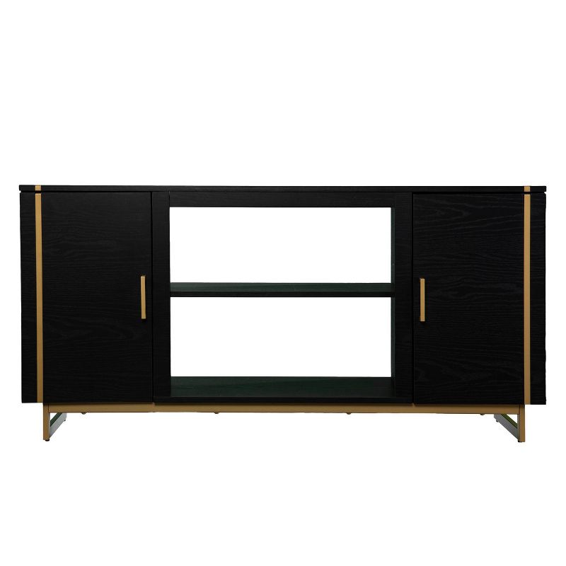 Monwit Modern Media Console with Storage Black/Gold - Aiden Lane, 5 of 14