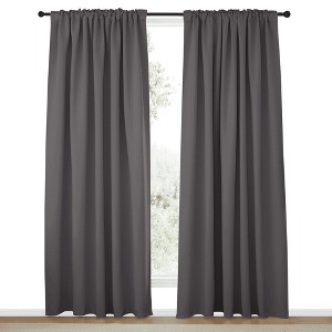 NICETOWN Backtab & Rod Pocket Blackout Thermal Curtain Panels, Set of 2 - 1 of 4