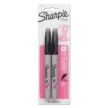 Sharpie Pink Ribbon Fine Tip Permanent Marker Black 2/Pack 1801743