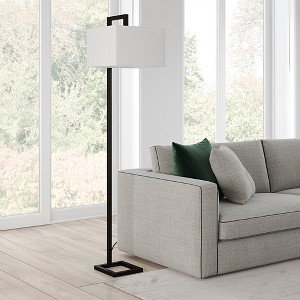 Hudson and Canal 68" Tall Floor Lamp with Fabric Shade - 1 of 4
