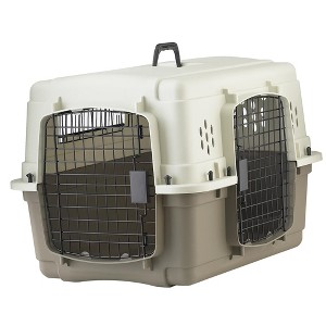 Pet Lodge 2-Door Pet Crate, Airline Approved Dog and Cat Carrier for Travel, Heavy Duty Plastic Kennel, Fits up to 30 lbs, Small - 1 of 4